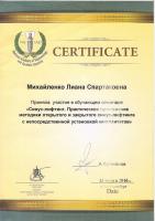 Сертификат врача Михайленко Л.С.